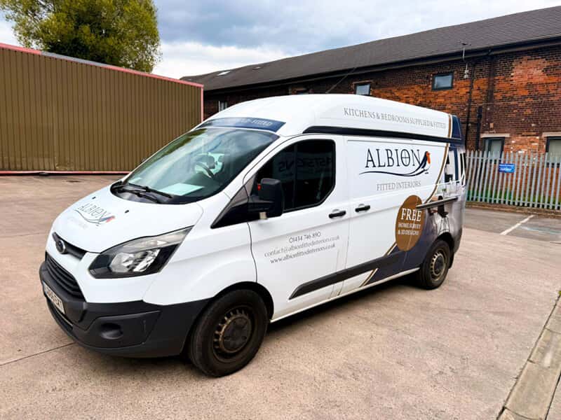 An image of the Albion Fitted Interiors van wrap.